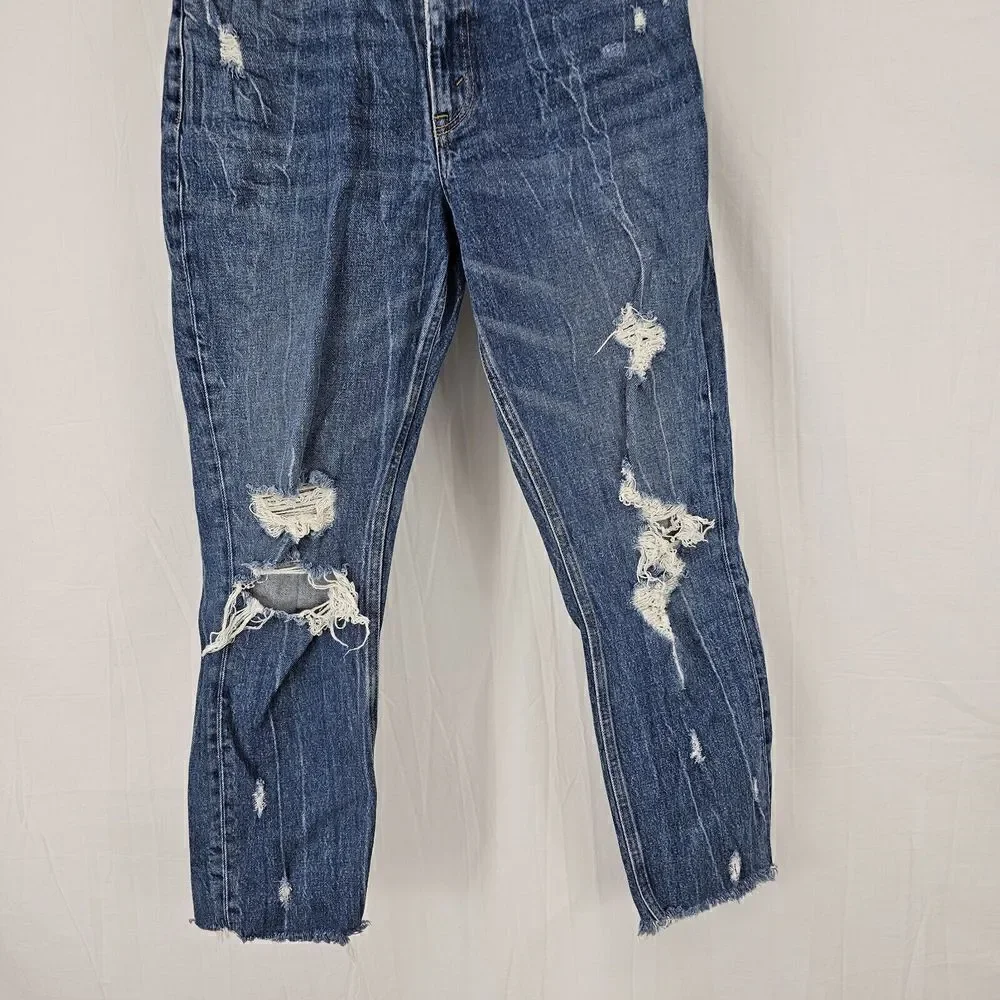 Abercrombie & Fitch Jeans Womens Size 27/4 Blue Denim High Rise Mom Jean